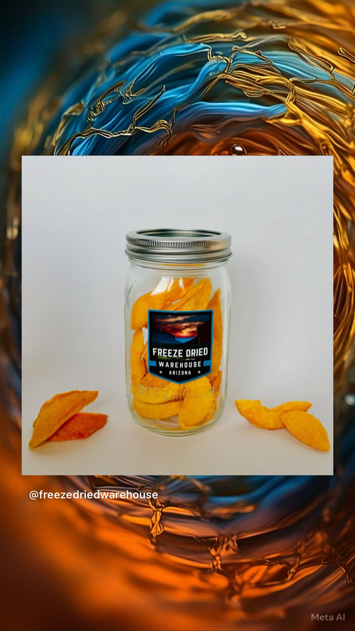 Freeze Dried Sliced Peaches with Tajin