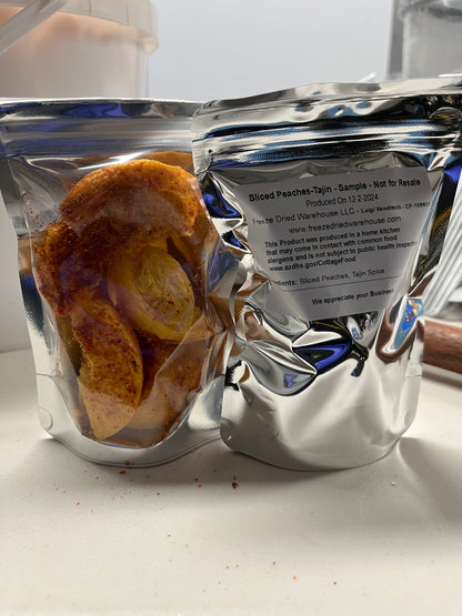 Freeze Dried Sliced Peaches with Tajin